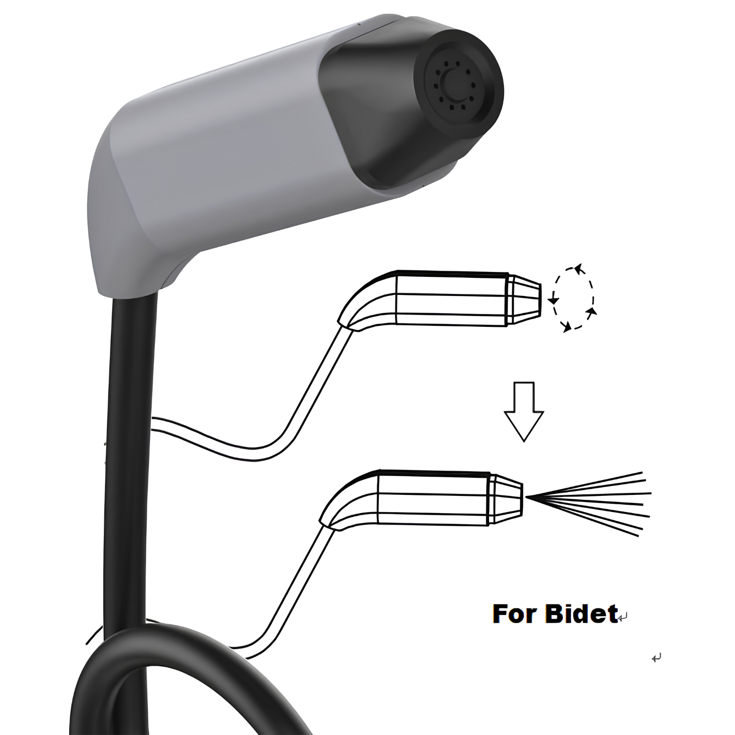 Portable Rechargeable Bidet Sprayer with Night Light