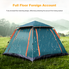 2.1 x 2.1 Meter Automatic Camping Tent with Sun Shade Canopy – Family Size for 3-4 Person