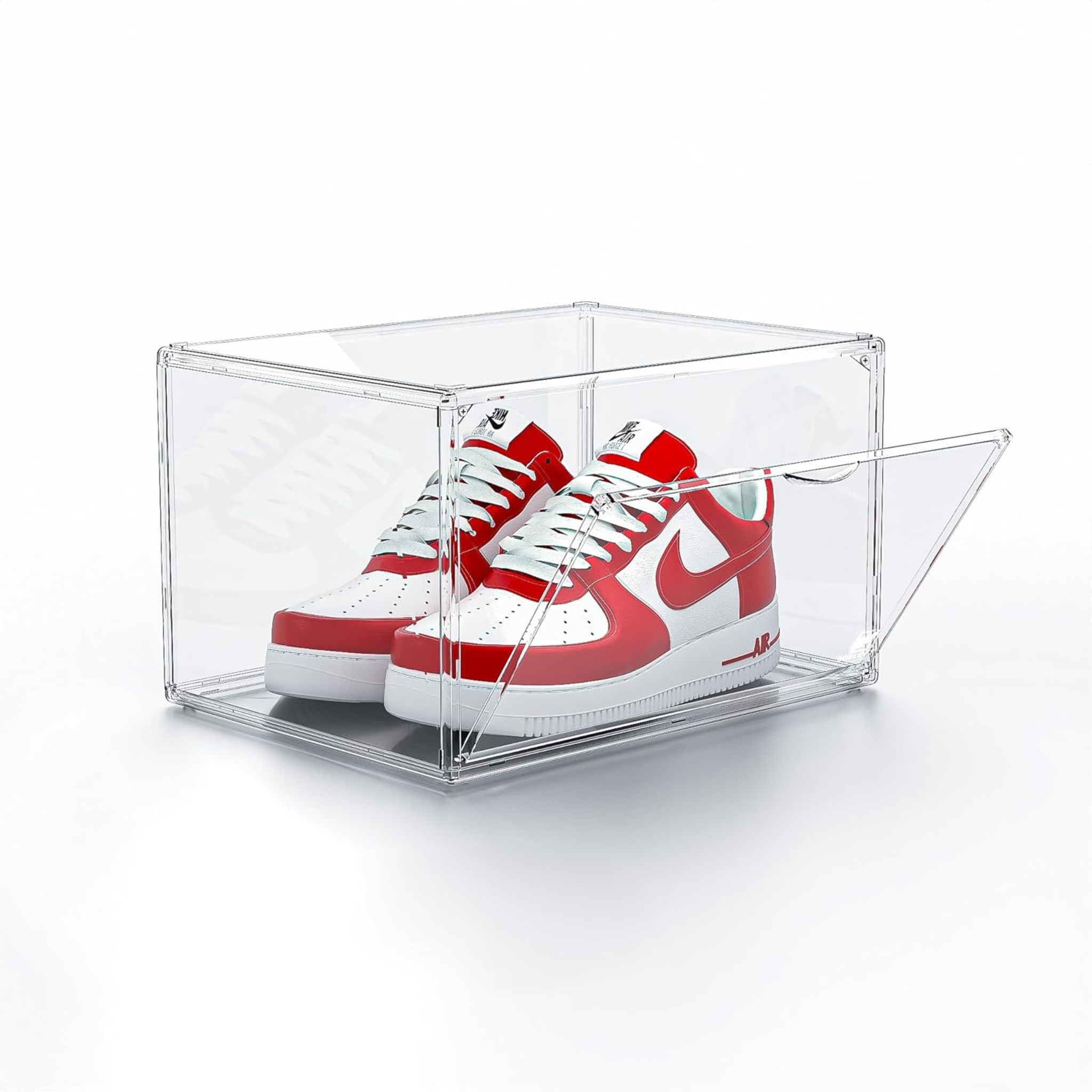 Stackable Transparent Clear Shoe Organizer Box, Multipurpose Sneaker Storage Display Box