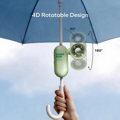Momax 1° Go Clamp Compact Foldable Umbrella Clip Mini Fan
