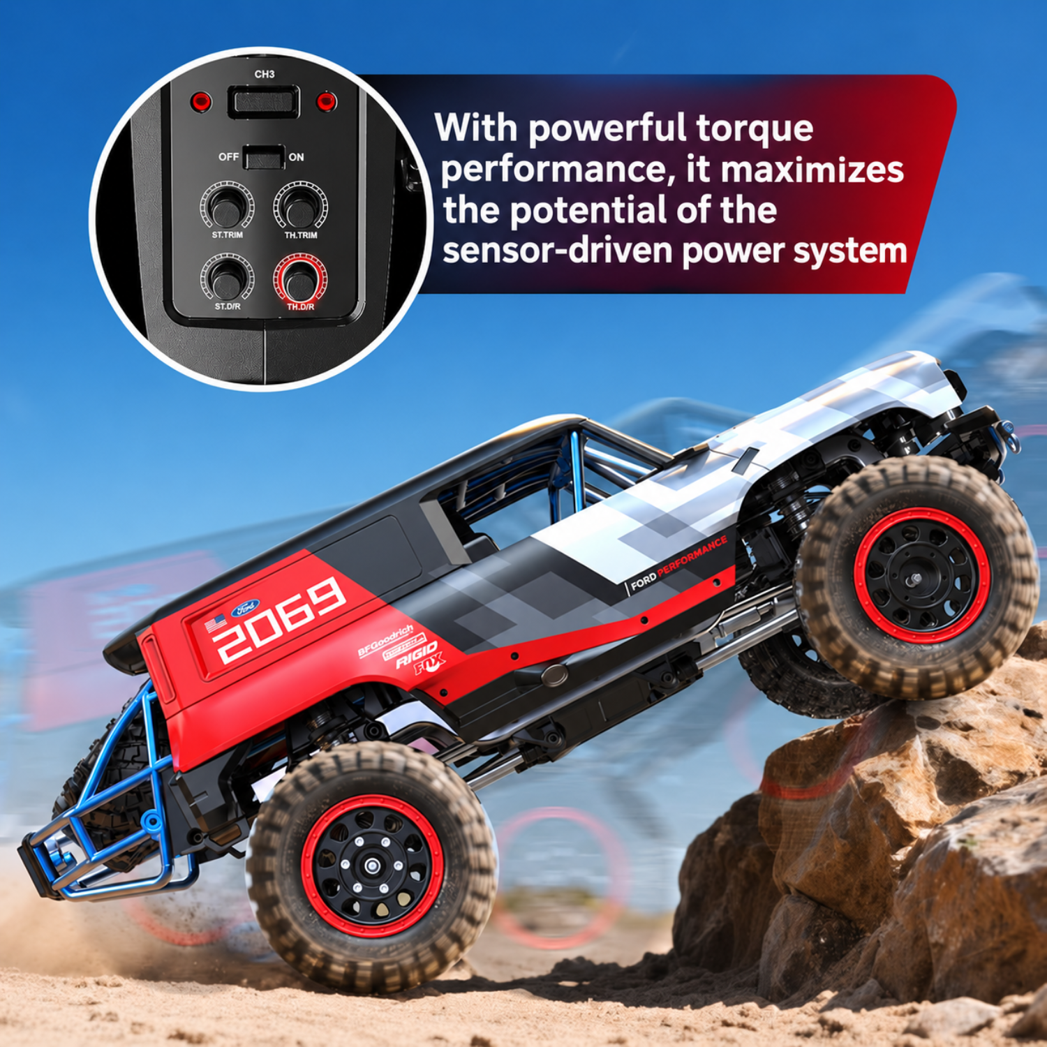 MJX Hyper Go 1:12 Scale 4WD Ford Bronco R Licensed Brushless RC Truck