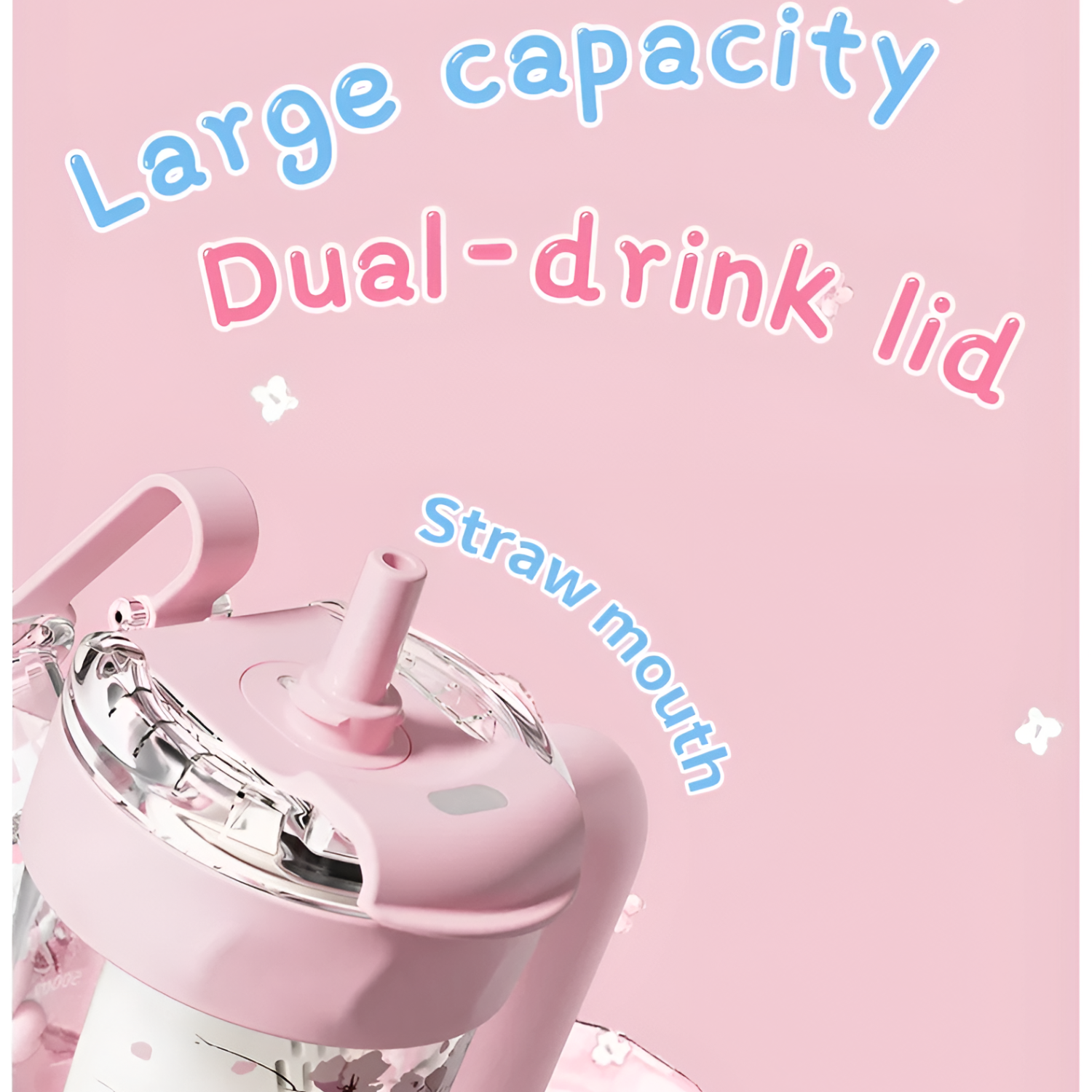 Diller 860ML Panda Plastic Drinking Water Bottle for Girls