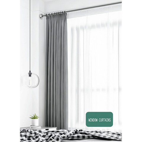 Extendable Tension Rod for Curtain - Curtain Pole, Adjustable Wardrobe Rail