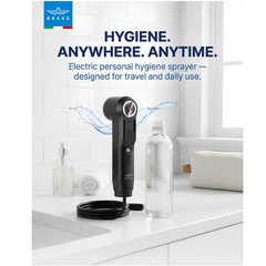 Brave BEB-01 Portable Bidet, Handheld Electric Personal Hygiene Sprayer with Hose