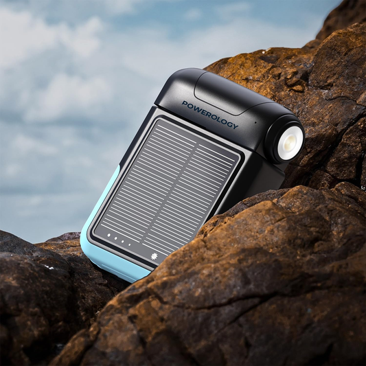 Powerology Sante 10000mAh Solar Power Bank with Detachable Flashlight