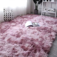 Ultra Soft Fluffy Indoor Rug Plush Carpet for Bedroom and Living Room 160 × 230 cm Gradient Pink