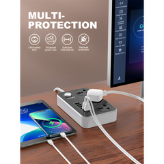 LDNIO SC3604 2500W Power Socket with 3 Outlets Universal Power Strip