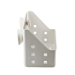 Wall Mounted Suction Cups Plastic Storage Organizer Basket for Bathroom