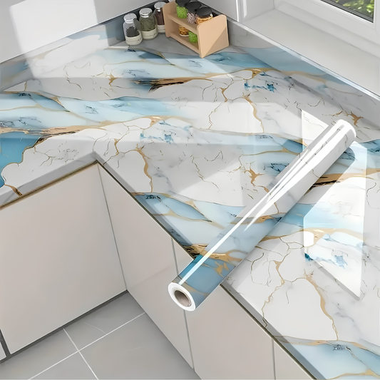 Self Adhesive Waterproof PVC Wallpaper Sticker for Kitchen, Cupboard, Storage Shelves and Table E