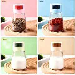 Salt and Pepper Dispenser for Kitchen, with Precise 0.5g Push Dispenser