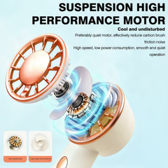 Portable Handheld Personal Pocket Fan 0808, 500mAh USB C Rechargeable