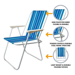 Folding Outdoor Relax Chair for Garden, Beach and Camping