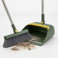 Long Handle Broom with Dustpan