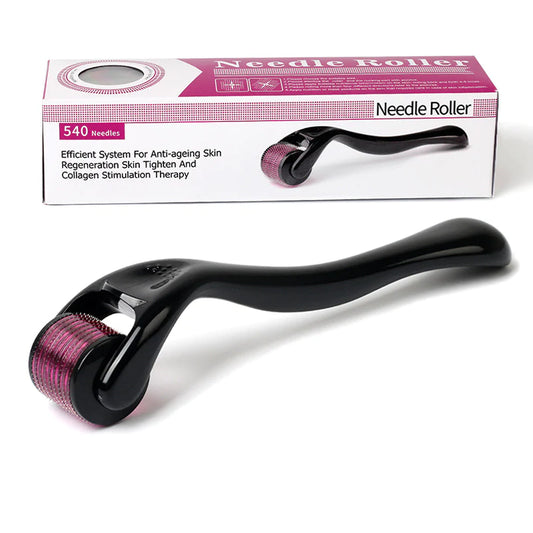 Derma roller with its original product packing