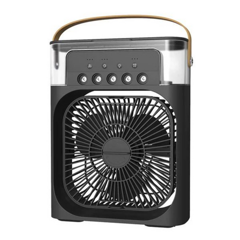 Portable Air Cooler Desk Fan - with 3 Speed, 5 Mist Spray, Night Lamp and Timer