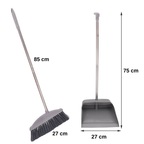 Long Handle Broom with Dustpan