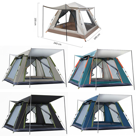 2.4 x 2.4 Meter Automatic Camping Tent with Sun Shade Canopy