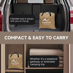 Portable Inflatable Blow Up Air Mattress Bed with Built-in Automatic Pump for Outdoor Camping