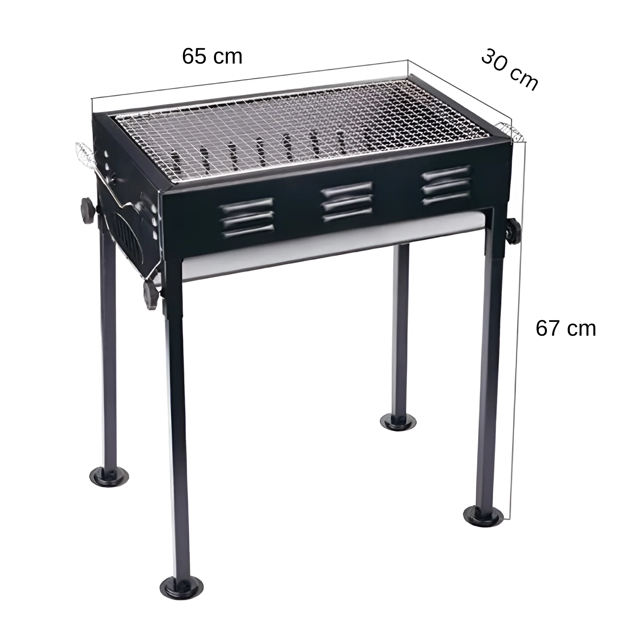 Folding Outdoor Barbecue BBQ Grill Stand 65 x 30 x 67 cm