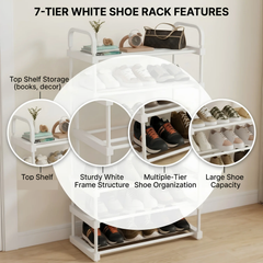 7 Tier Simple Vertical Shoe Rack