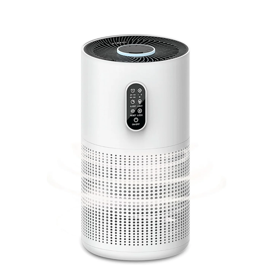 Green Lion Compact Air Purifier, 3 IN 1 HEPA Air Purifier with Touch Display, Atmosphere Lights and 4 Timer Settings