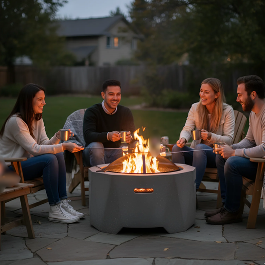 Geometric Shaped Outdoor Fire Pit 60 x 60 x 31 cm
