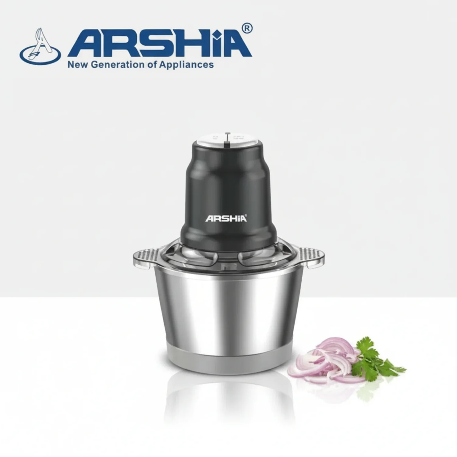 Arshia 2 Liter Electric Food Processor, 400W Vegetable and Meat Chopper