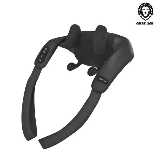 Green Lion Neck and Shoulder Massager, Rechargeable 4D Kneading Massage
