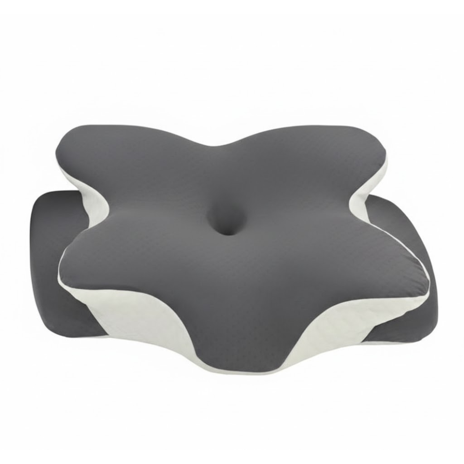 Orthopedic Ergonomic Butterfly Shaped Memory Foam Cervical Pillow for Neck Pain Black + White - 68 x 31 x 14 cm