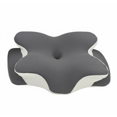 Orthopedic Ergonomic Butterfly Shaped Memory Foam Cervical Pillow for Neck Pain Black + White - 68 x 31 x 14 cm