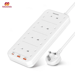 Moxedo Surge Protector Power Strip with 8 AC Outlets and 3 USB Ports and 2 Meter Cord