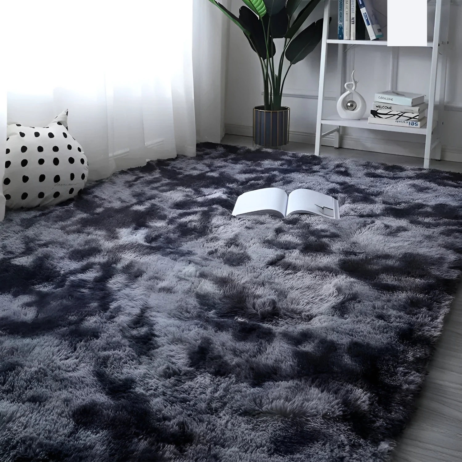 Ultra Soft Fluffy Indoor Rug Plush Carpet for Bedroom and Living Room 160 × 230 cm