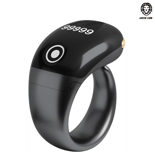 Green Lion Smart Zikr Ring with OLED Display