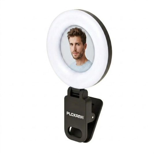 Plokama U20 Pro Phone Clip Fill Light Selfie Ring Light Attachment with Mirror
