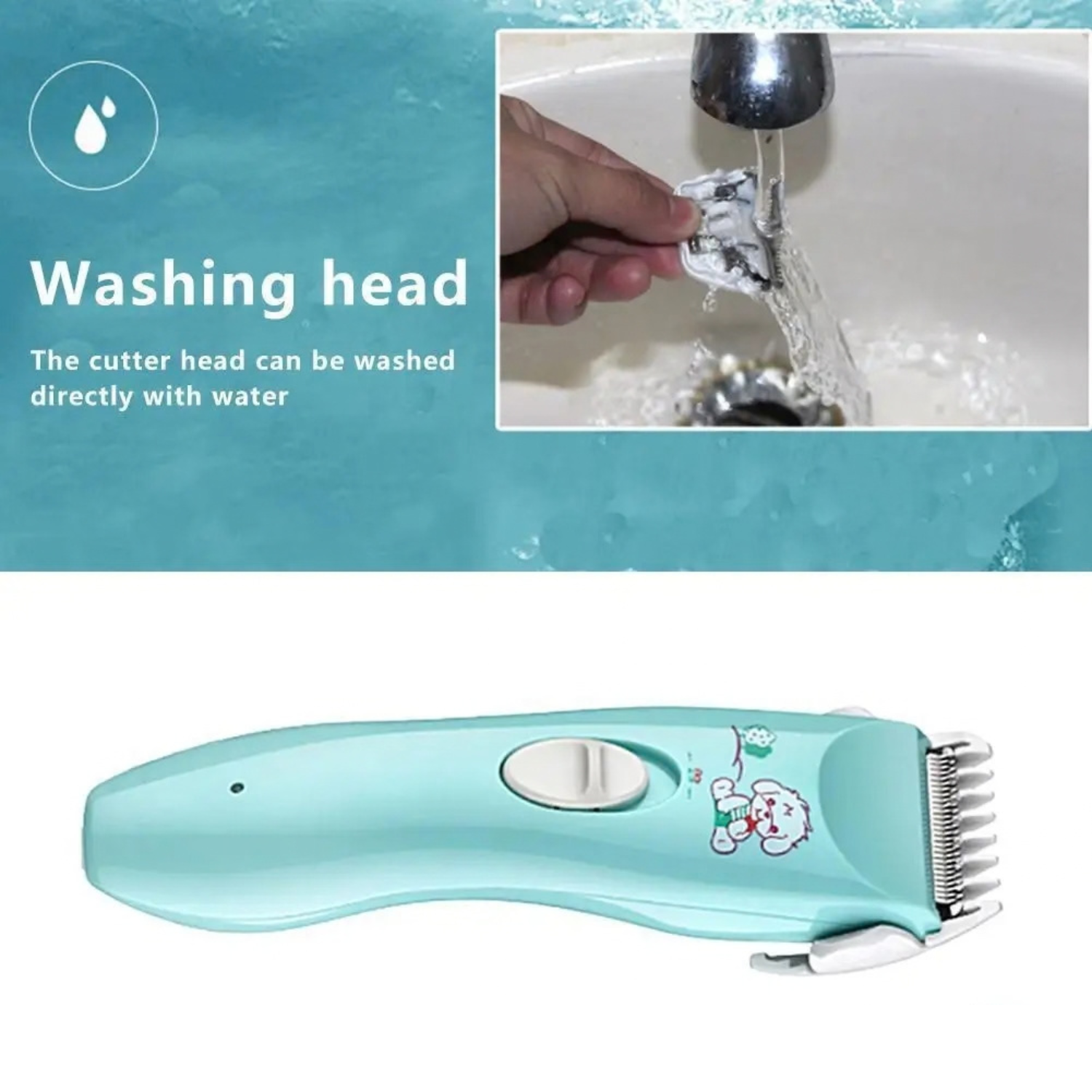 Rechargeable Baby Hair Trimmer, with 2 Auxiliary Combs and Accessories
