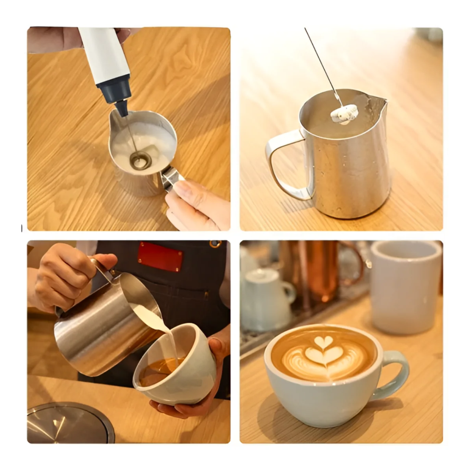 Portable Rechargeable Cordless Electric Milk Frother