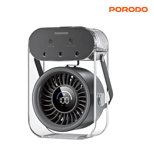 Porodo Chillo Aqua Portable Mist Fan with 500mL Large Water Tank