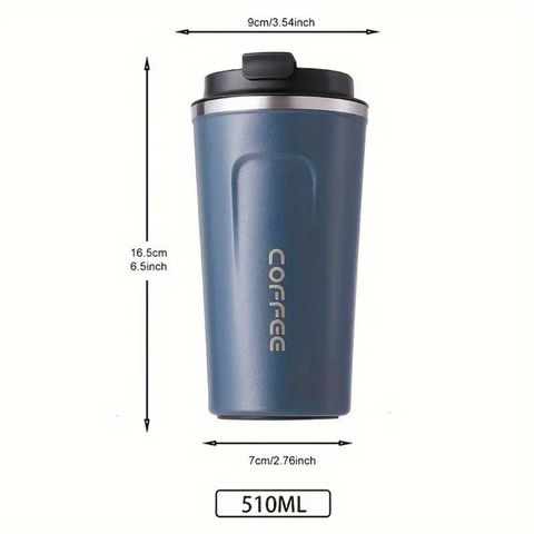 510ml Double Wall Tumbler Coffee Cup, Vacuum Insulated Travel Mug with Lid