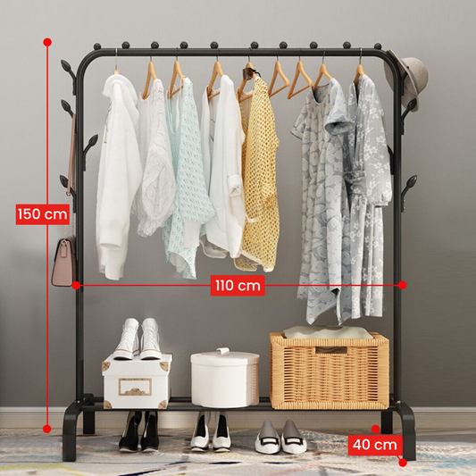 Single Pole Stainless Steel Clothes Hanger Stand