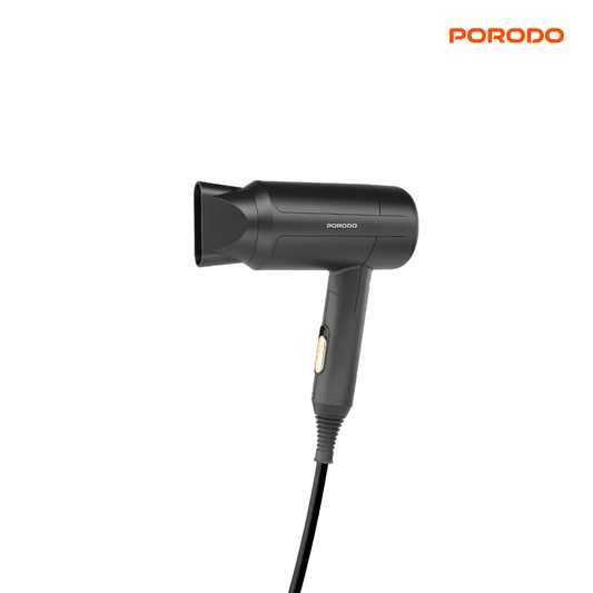 Porodo 1200W Foldable Hair Dryer with Negative Ion Technology