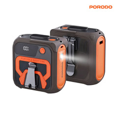 Porodo Multifunction Cooling Waist Fan with Power Bank and Flashlight