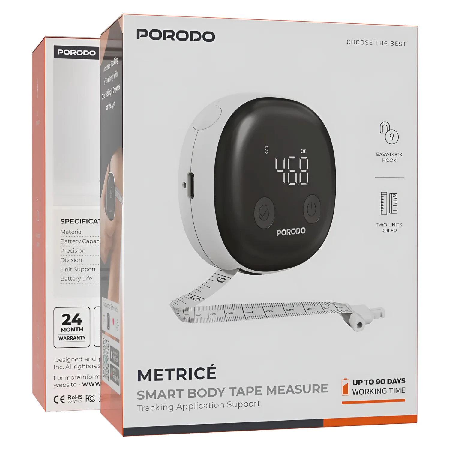 Porodo Metric Smart Body Measuring Tape with Bluetooth