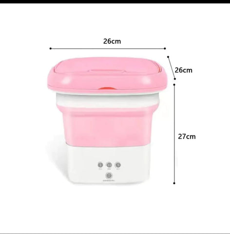 Product dimensions of a portable mini foldable washing machine
