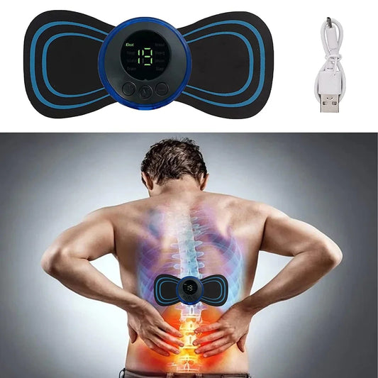 Portable Mini EMS Neck & Body Massager, Cervical Vertebra Stimulator Pain Relief Kit
