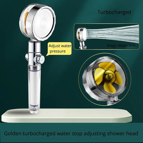 Bathroom Filter Shower Head - 360° Rotating Pressure Adjustable Shower Head with Water Filter