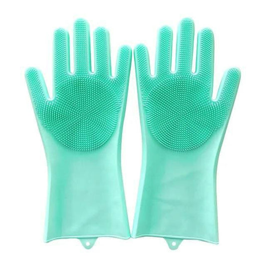 Dish Washing Silicone Scrub Gloves