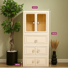 Portable Wardrobe Cabinet with Wheels for Kids Toys and Baby Clothes