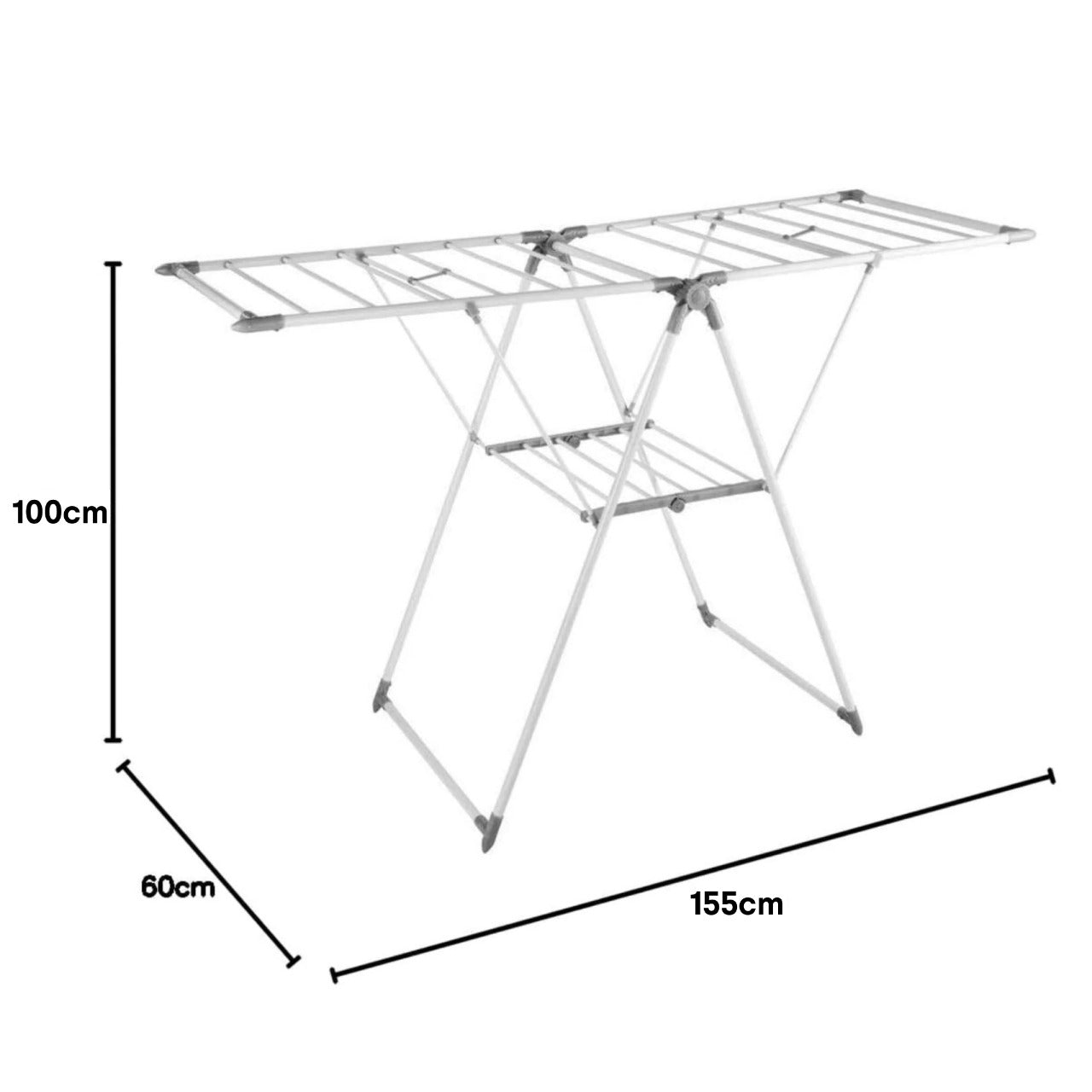 Stainless Steel Folding Clothes Drying Rack, Indoor & Outdoor Clothes Airer