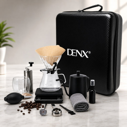 DENX 15 IN 1 Coffee Kit, Portable All In One Coffee Brewing Set