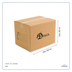 High Quality Corrugated 5 Ply Cardboard Carton Box for Cargo, Moving, Packaging and Storage Brown 60 x 60 x 80 cm
